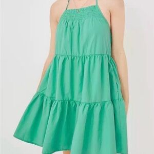 American Eagle Outfitters Teal Halter Dress